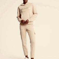 NWT Calvin Klein Performance Fleece Logo Hoodie & Slim Fit Cargo Joggers Set