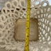 Vintage Spanish Pottery Porcelain Twisted Rope white Basket vase flower floral h