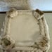 Vintage Spanish Pottery Porcelain Twisted Rope white Basket vase flower floral h