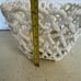 Vintage Spanish Pottery Porcelain Twisted Rope white Basket vase flower floral h