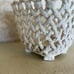 Vintage Spanish Pottery Porcelain Twisted Rope white Basket vase flower floral h