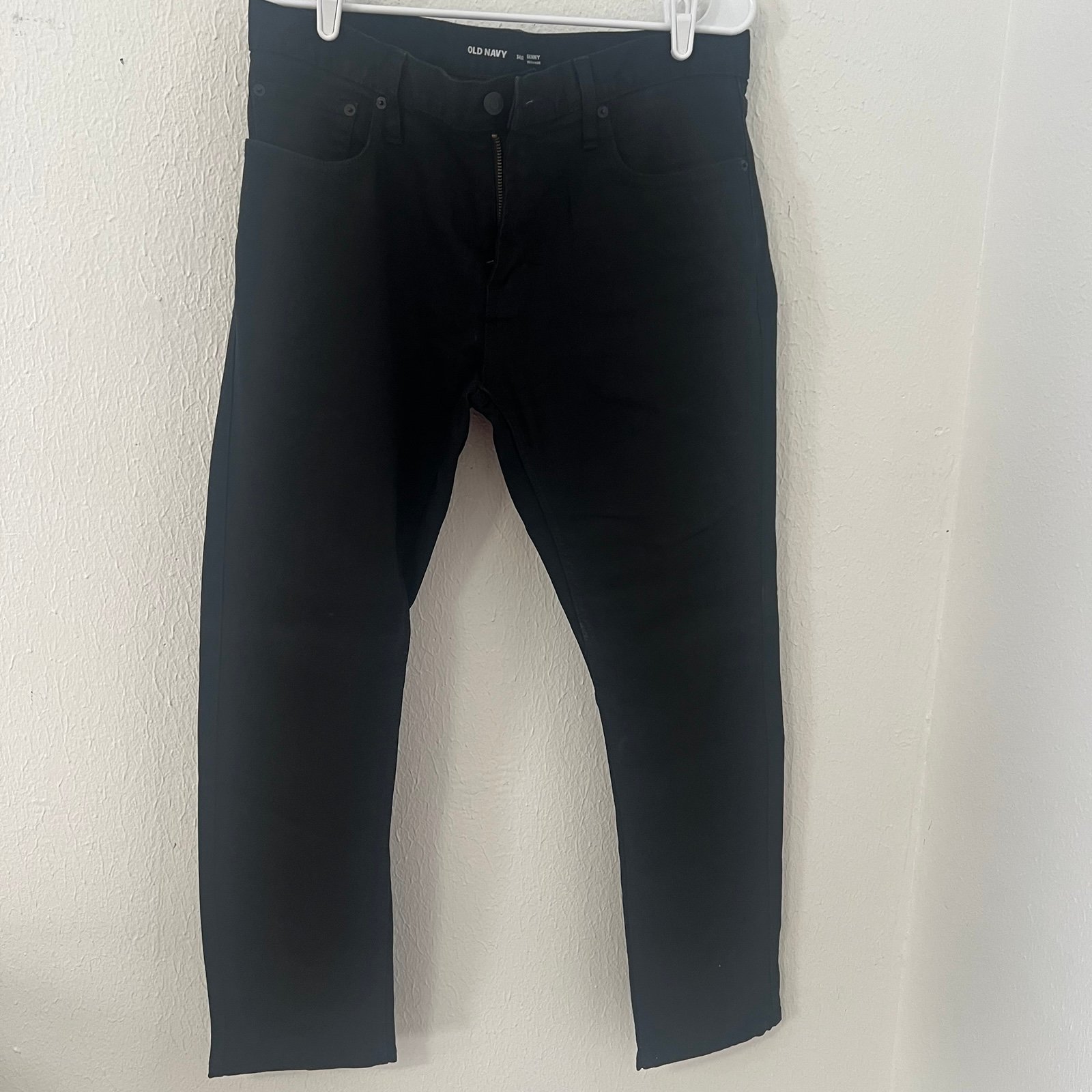 Old Navy Men’s EUC Skinny Never-Fade Black Jeans Size 34 X 30 Cotton Casual