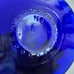 Cobalt Blue Mid Century Glass Decanter Genie Bottle With Plastic Tip Cork 14.5