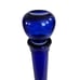 Cobalt Blue Mid Century Glass Decanter Genie Bottle With Plastic Tip Cork 14.5