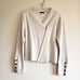Wrap Asymmetrical Zip Sweater Cardigan 100% Cotton Large