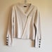 Wrap Asymmetrical Zip Sweater Cardigan 100% Cotton Large