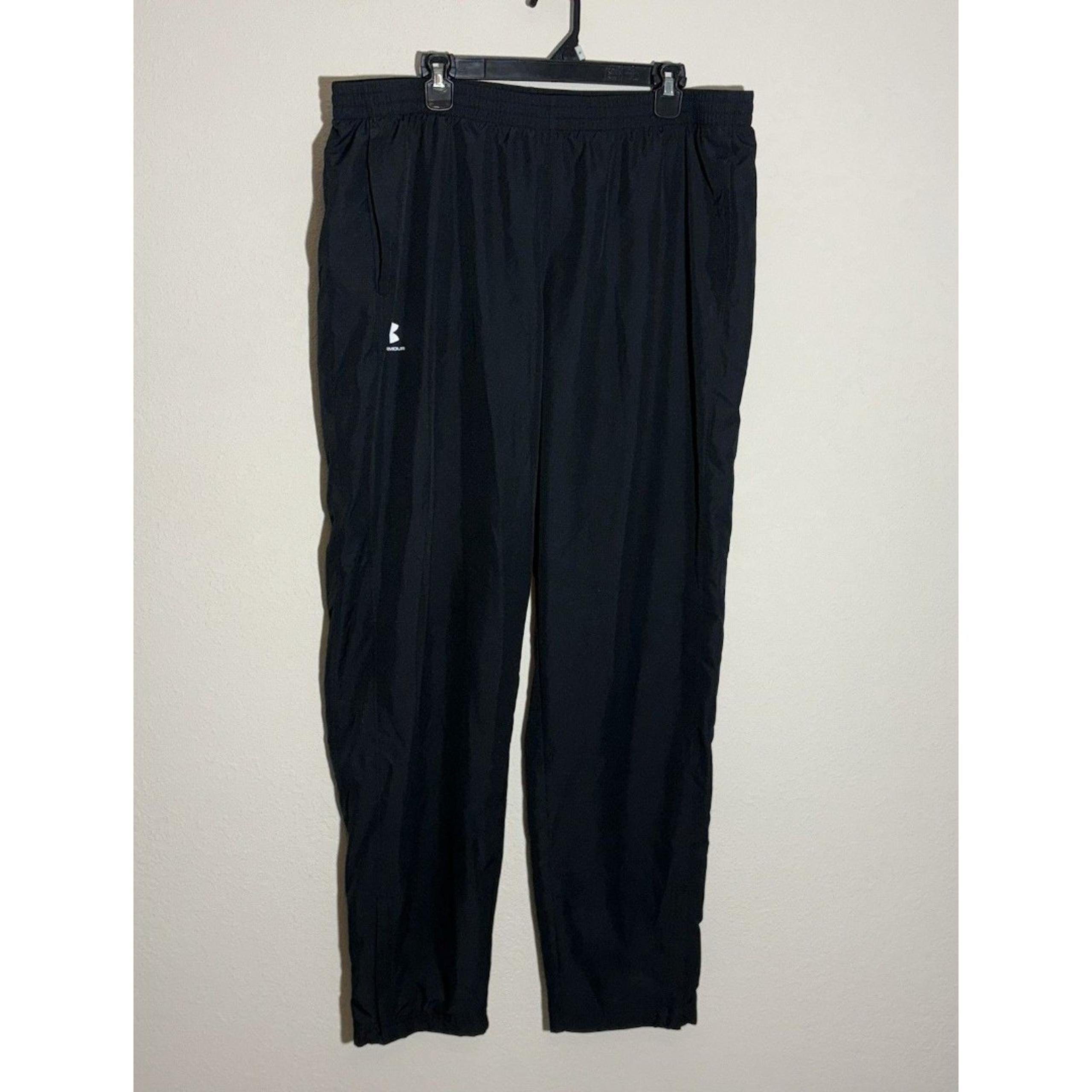 Under Armour Track Pants Men 2XLT Black Zip Cuff Elastic Draw String Waist Lined