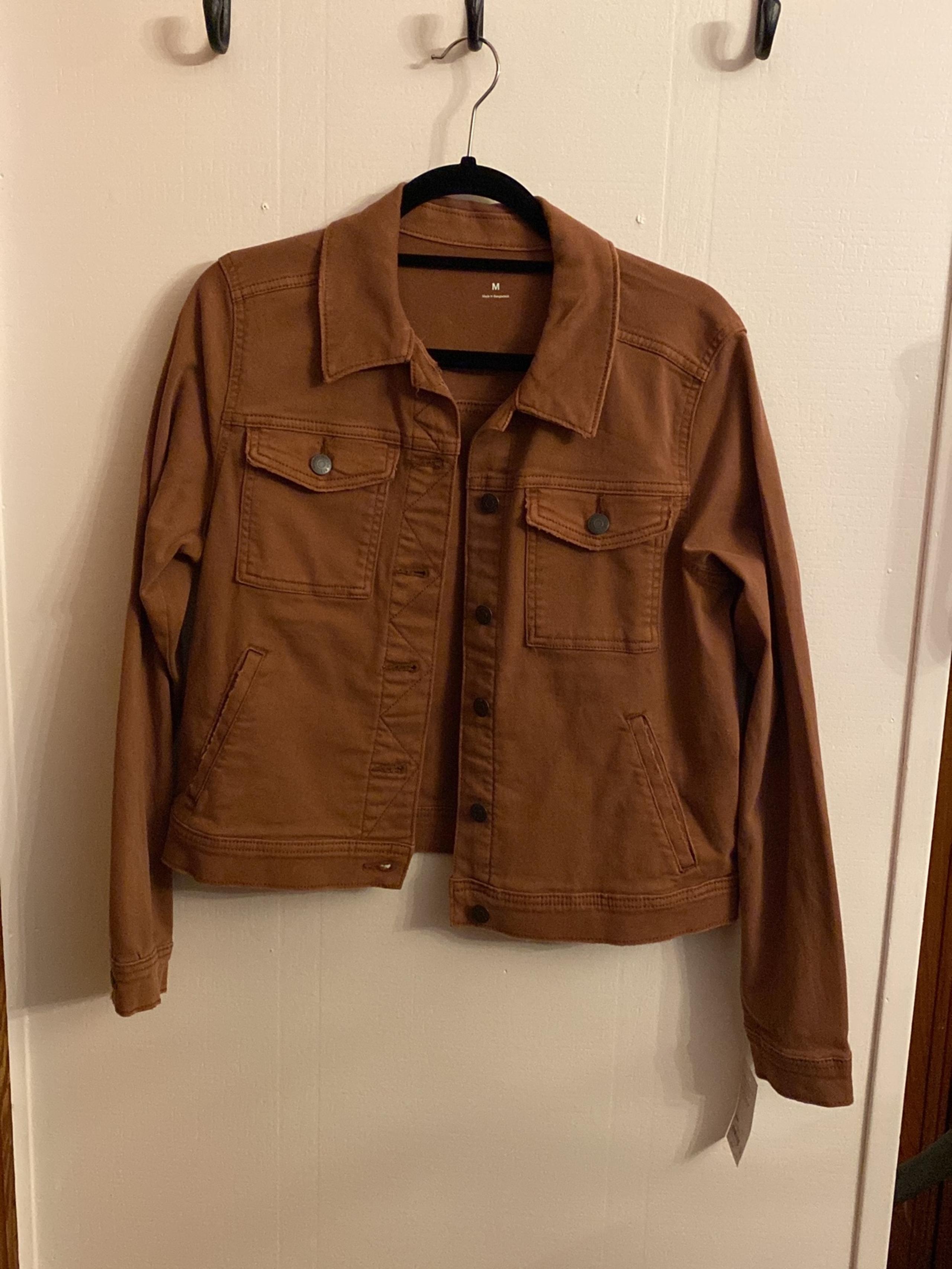 Womens Rust colored denim Jacket