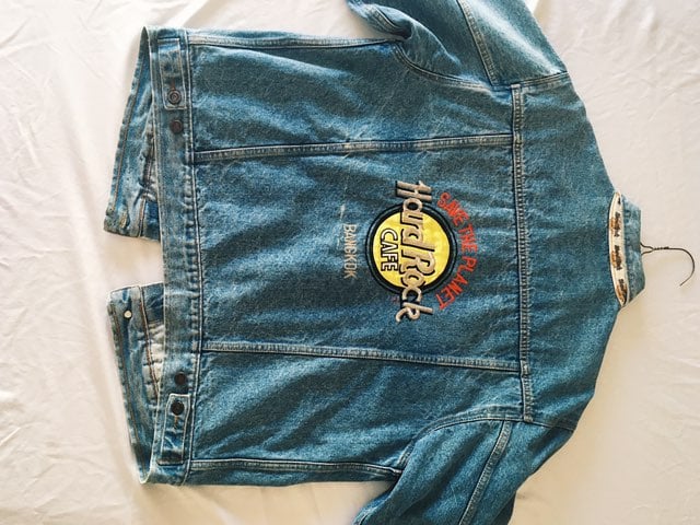 hard rock cafe denim jacket