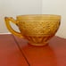 6 Daisy Amber Cup & Saucer Sets by Indiana Glass Retired
