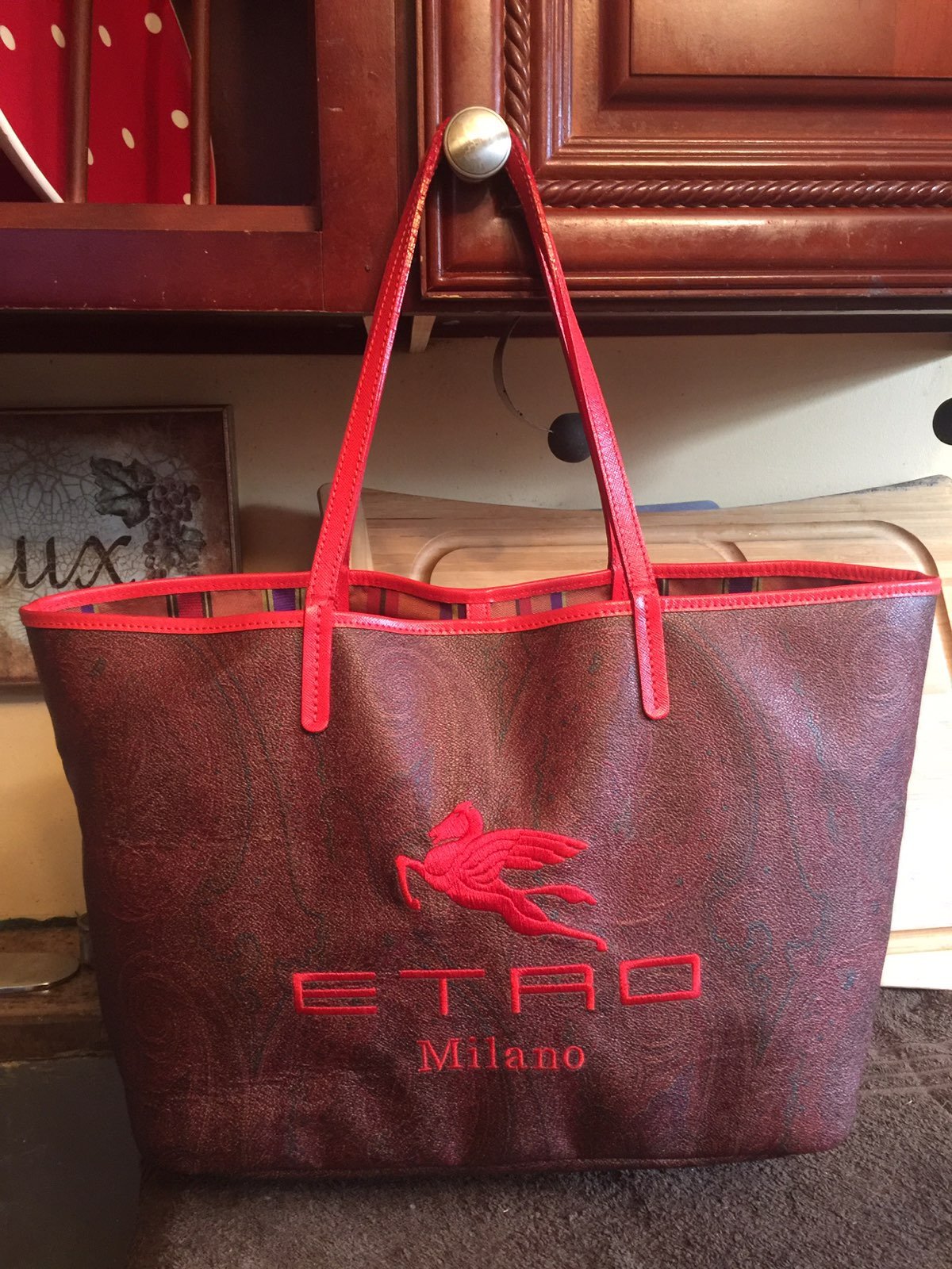 Authentic ETRO Malono Leather Tote Bag