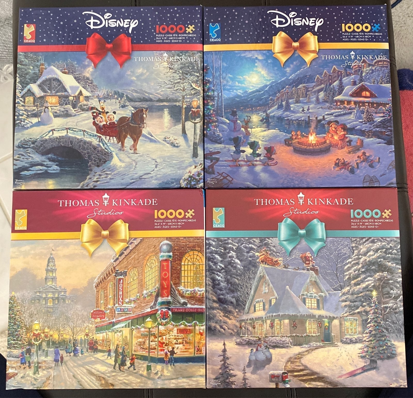 Christmas 2021 Thomas Kinkade Puzzle RARE - SET OF 4