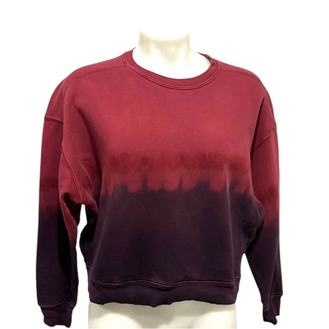 Re/Done tie die crew neck crop cotton sweat shirt size small