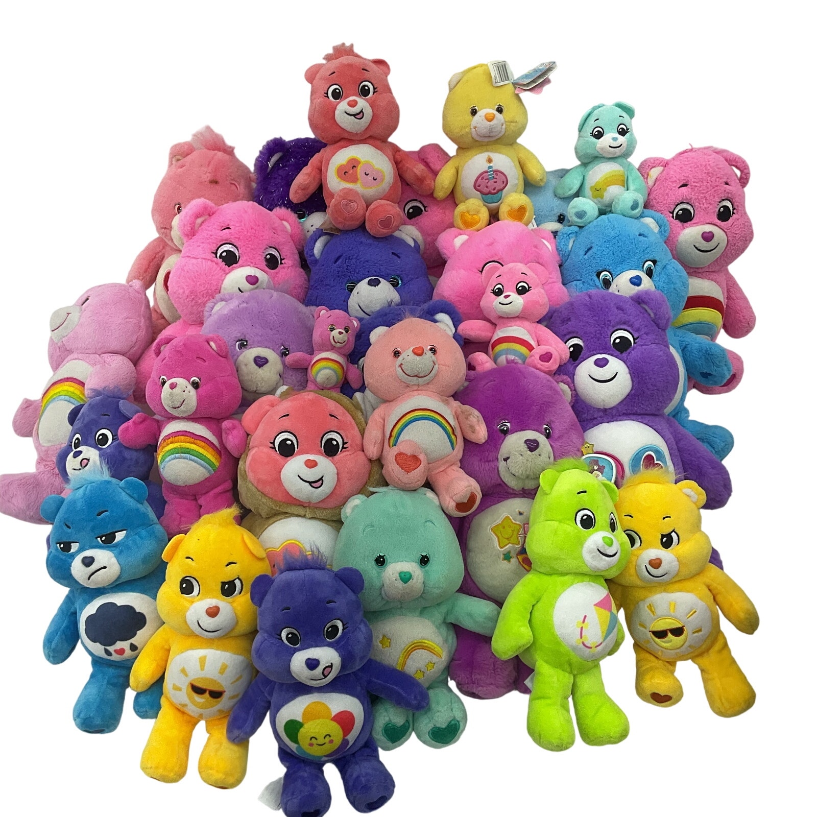 Preowned Multicolor Care Bears Stuffed Animals 14 lbs LOT Grumpy Funshine Mixed