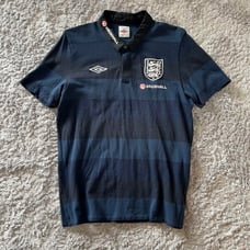 Umbro England National Team Polo Shirt with Embroidered Logo, Vauxhall