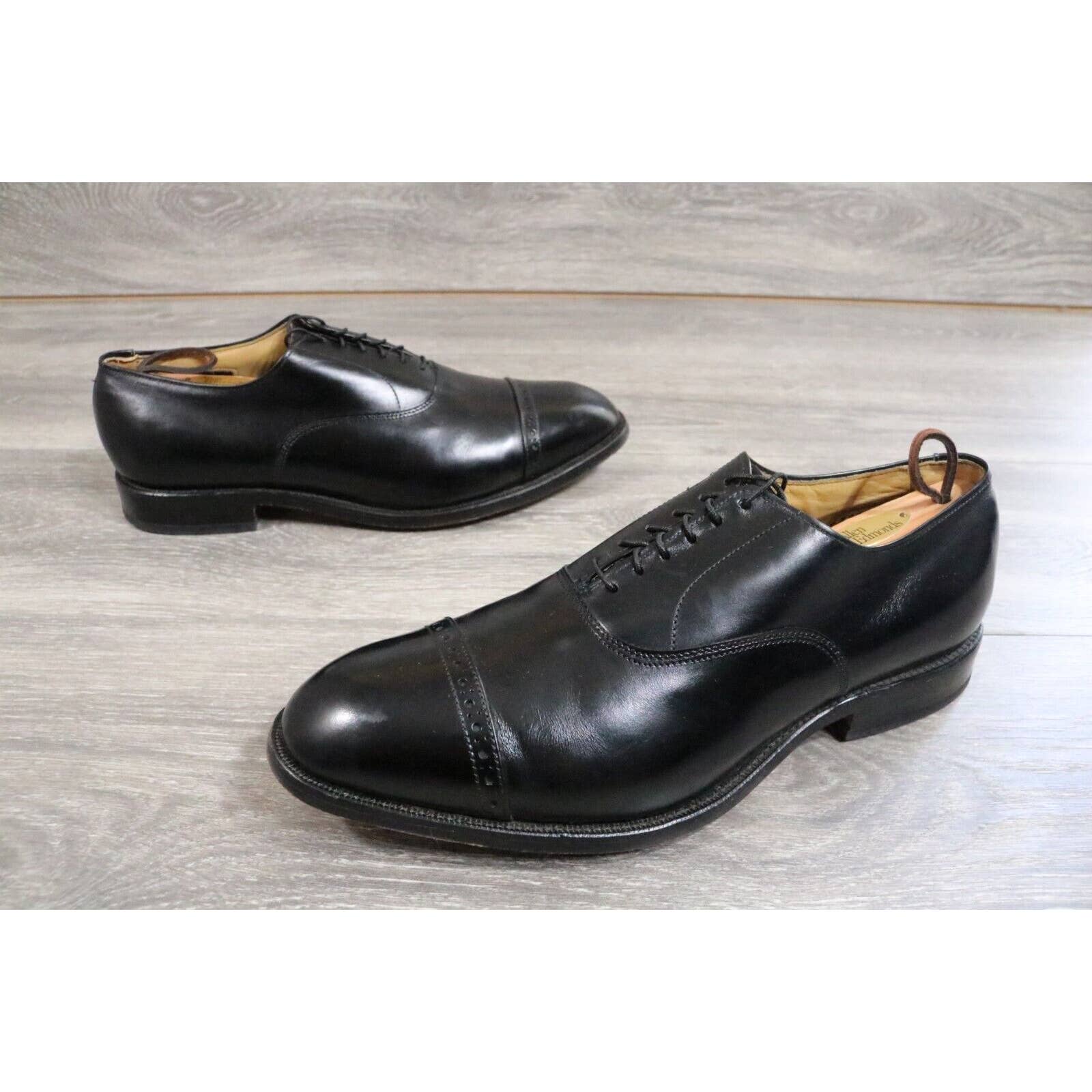 Allen Edmonds FIFTH AVENUE Cap-Toe Oxfords 9 EEE BLACK