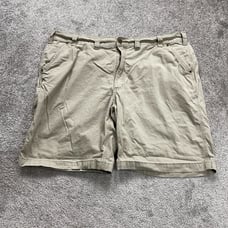Carhartt Relaxed Fit Chino Shorts Mens Brown Cotton Flat Front Zip Casual 44x9