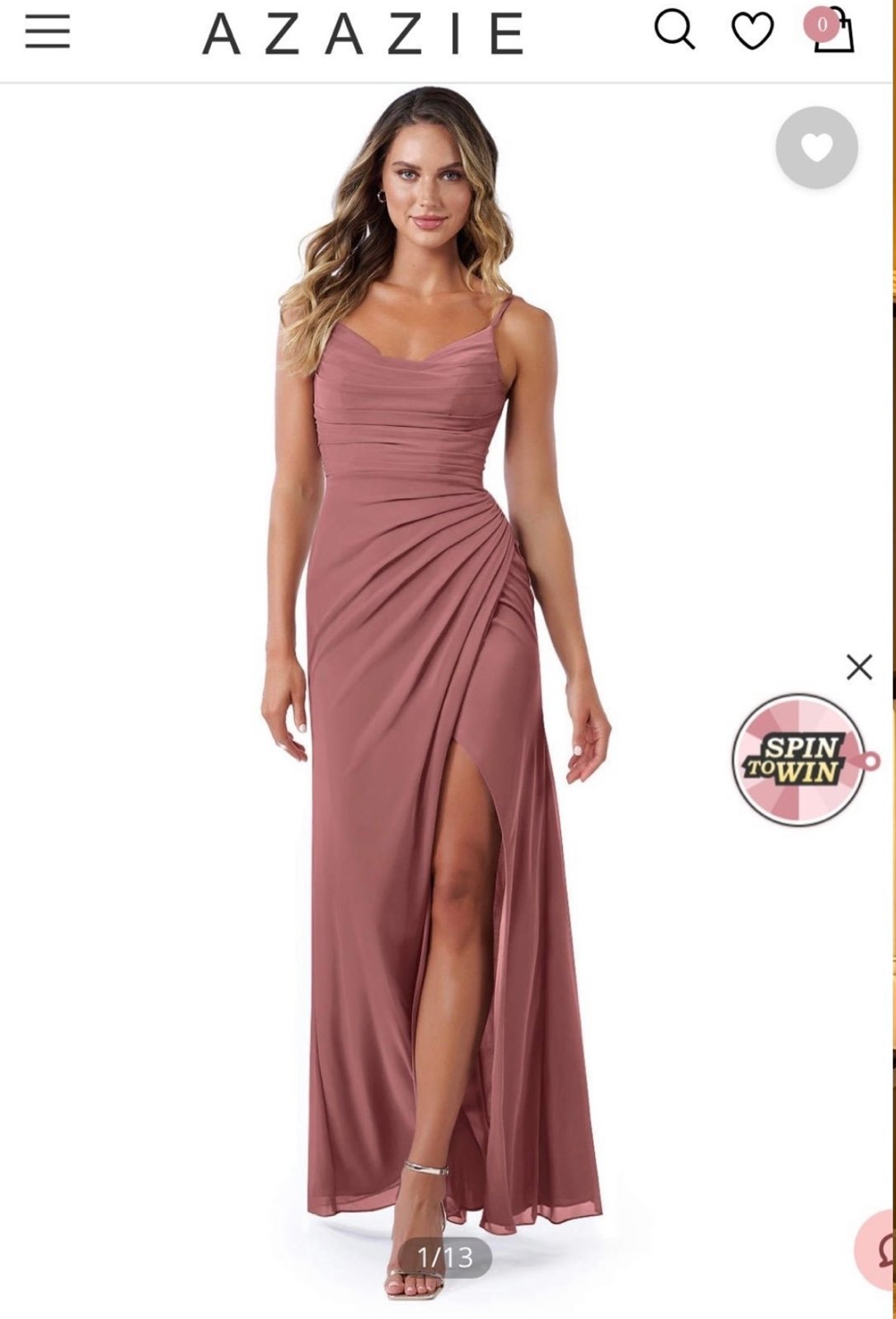 azazie bridesmaid dress Desert Rose
