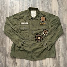 Vintage Polo Ralph Lauren Denim Supply Military Jacket Size XL