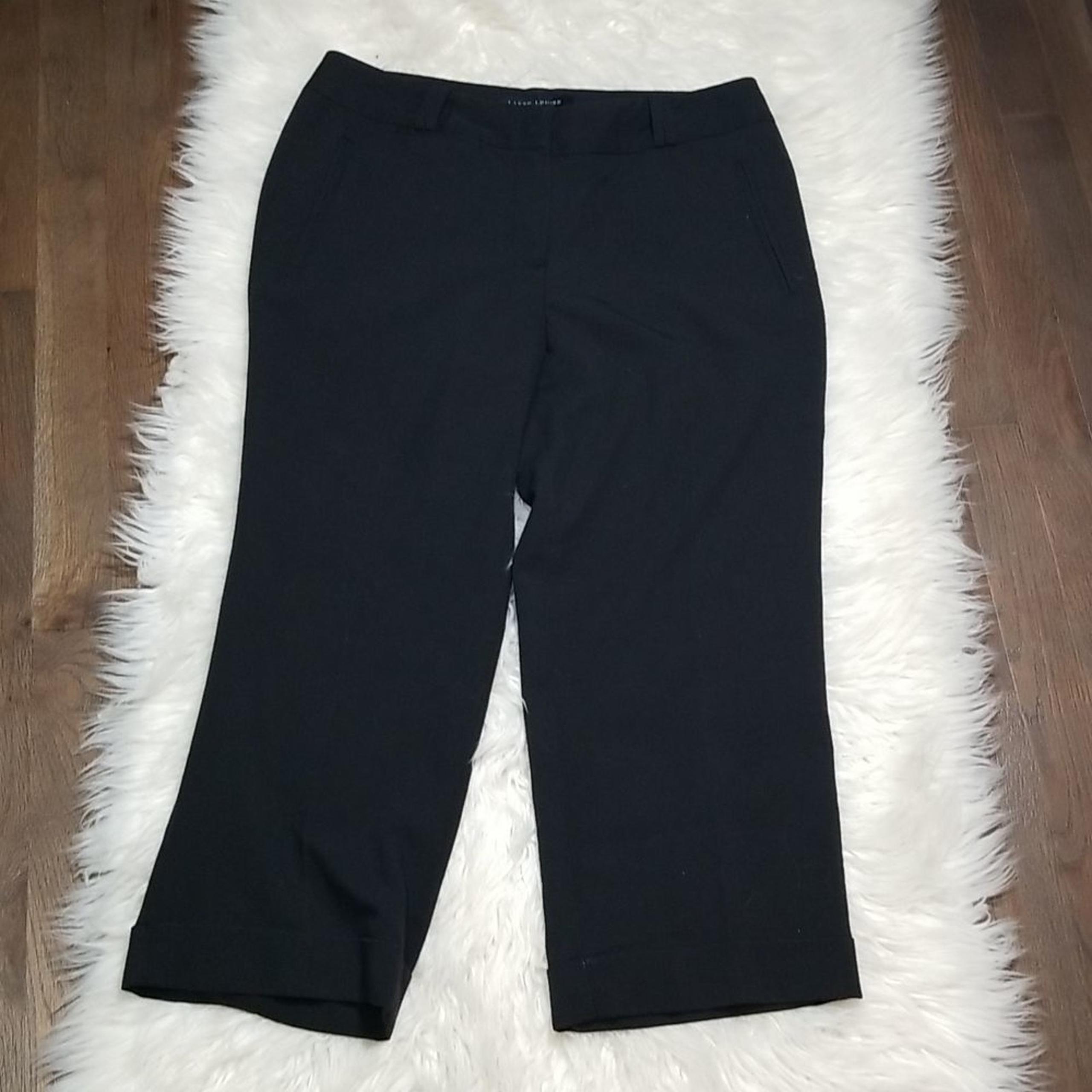 Black Capri Cuffed Dress Pants - Larry Levine