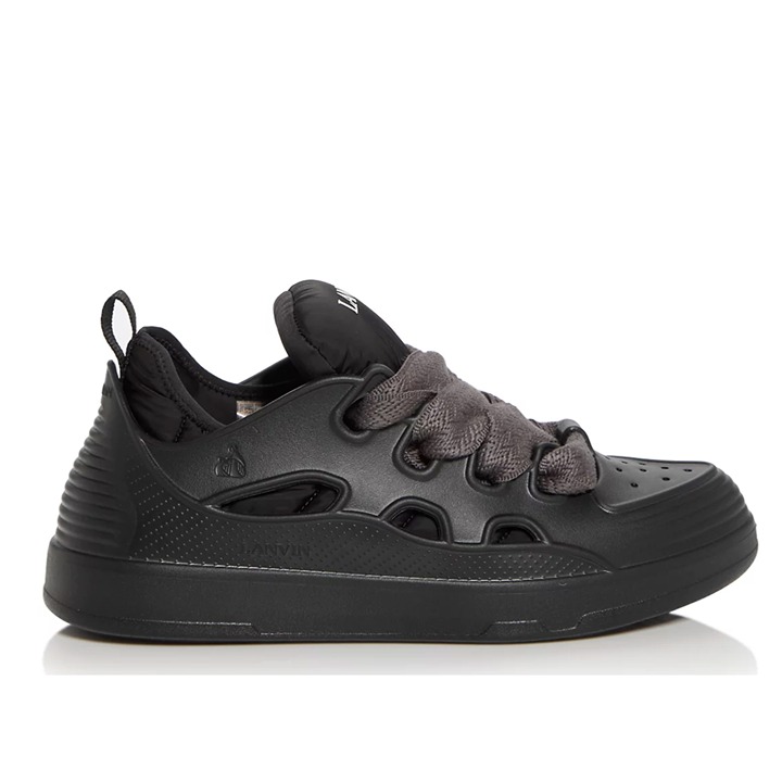 Lanvin Paris Men's Molded Rubber Curb Sneaker Shoe, Anthracite, Size 45