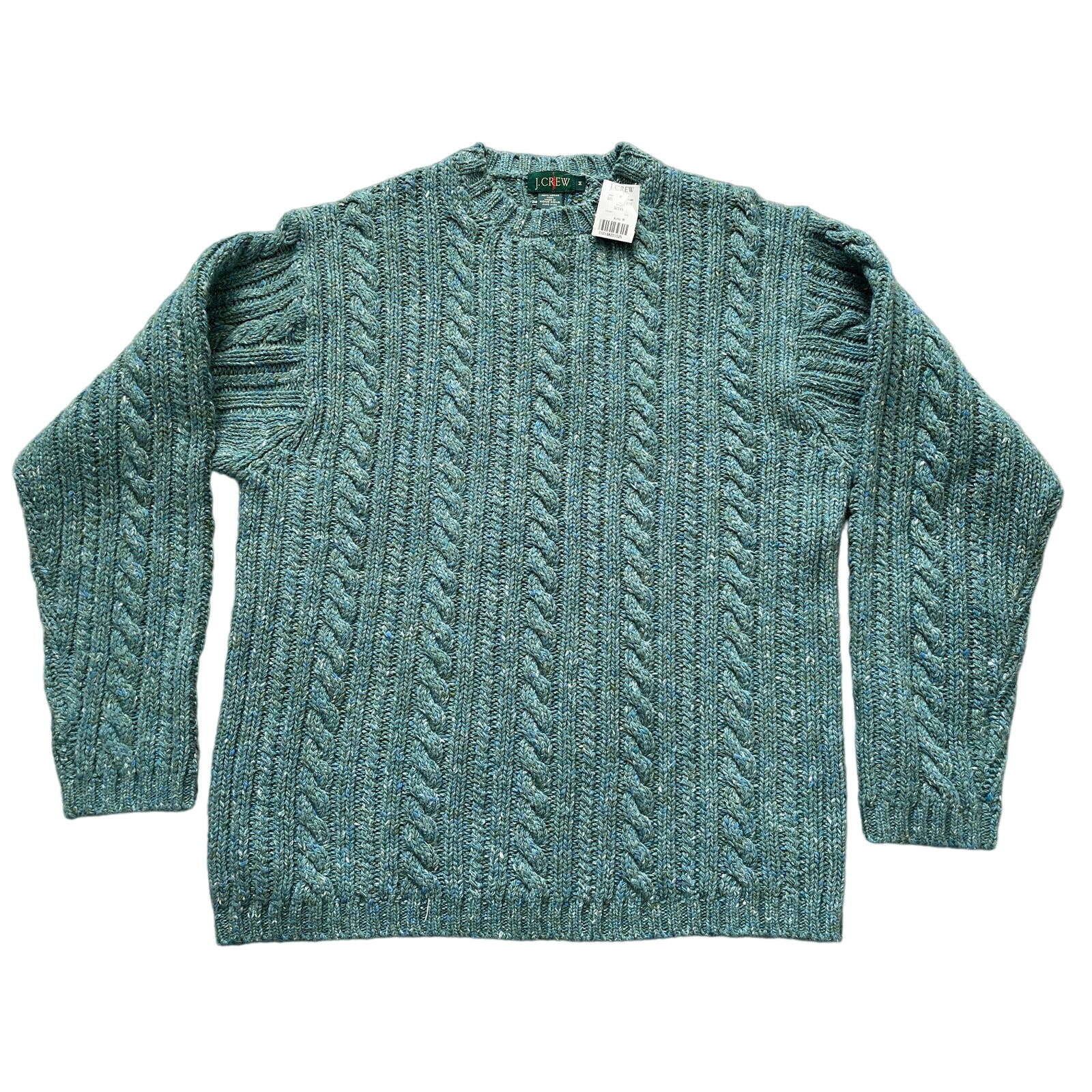 Vintage J Crew Merino Wool Cable Knit Mens Medium Sweater VTG NWT