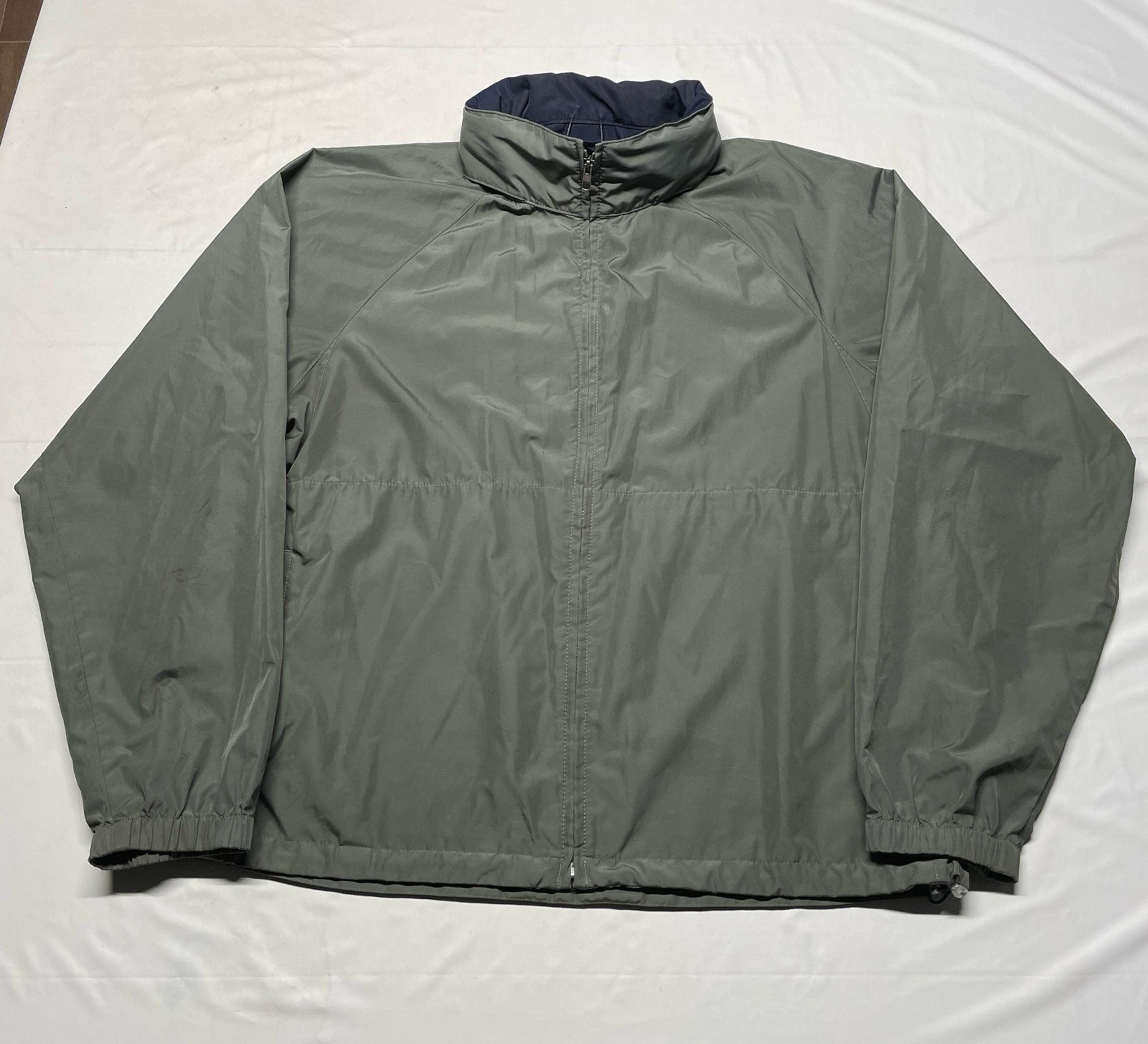 Vintage Eddie Bauer Windbreaker Jacket Men’s XL Full Zip Hooded Green Outdoors