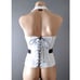 White Black Evening Formal Womens Punk Gothic Slim Sleeveless Halter Vest Top L