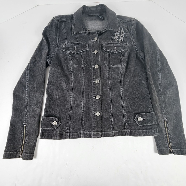 Harley-Davidson Women's Embroidered Denim Jacket - Size Large