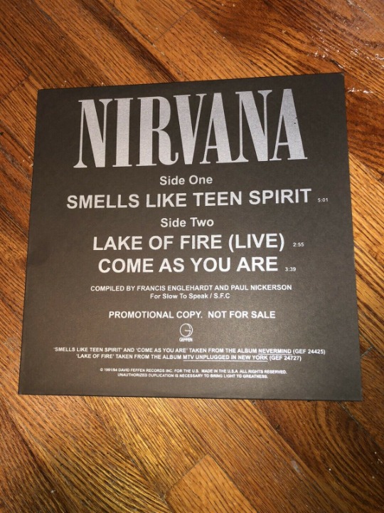 Nirvana LP Smells Like Teen Spirit Vinyl