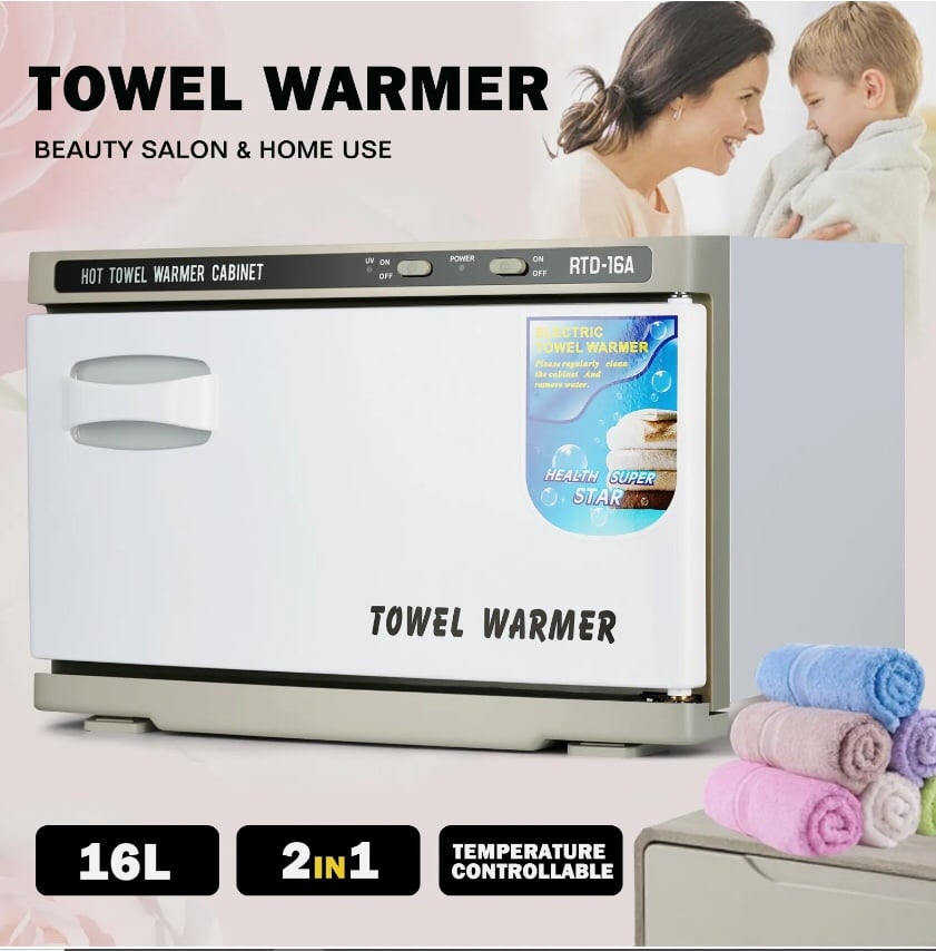 2in1 UV Sterilizer Facial Hot Towel Warmer Cabinet Spa Salon Beauty Equipment