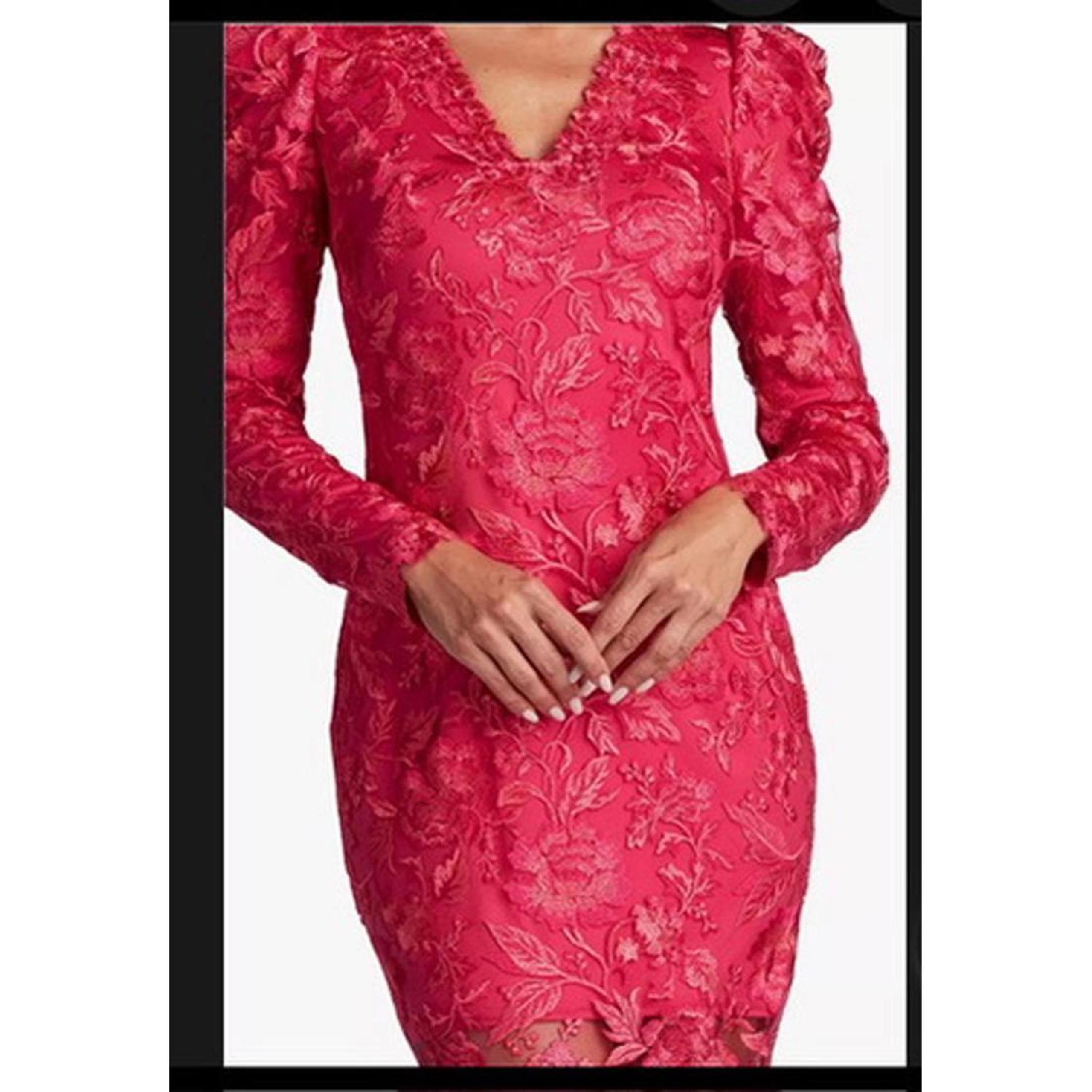 Elegant Floral Lace Dress with Puff Sleeves