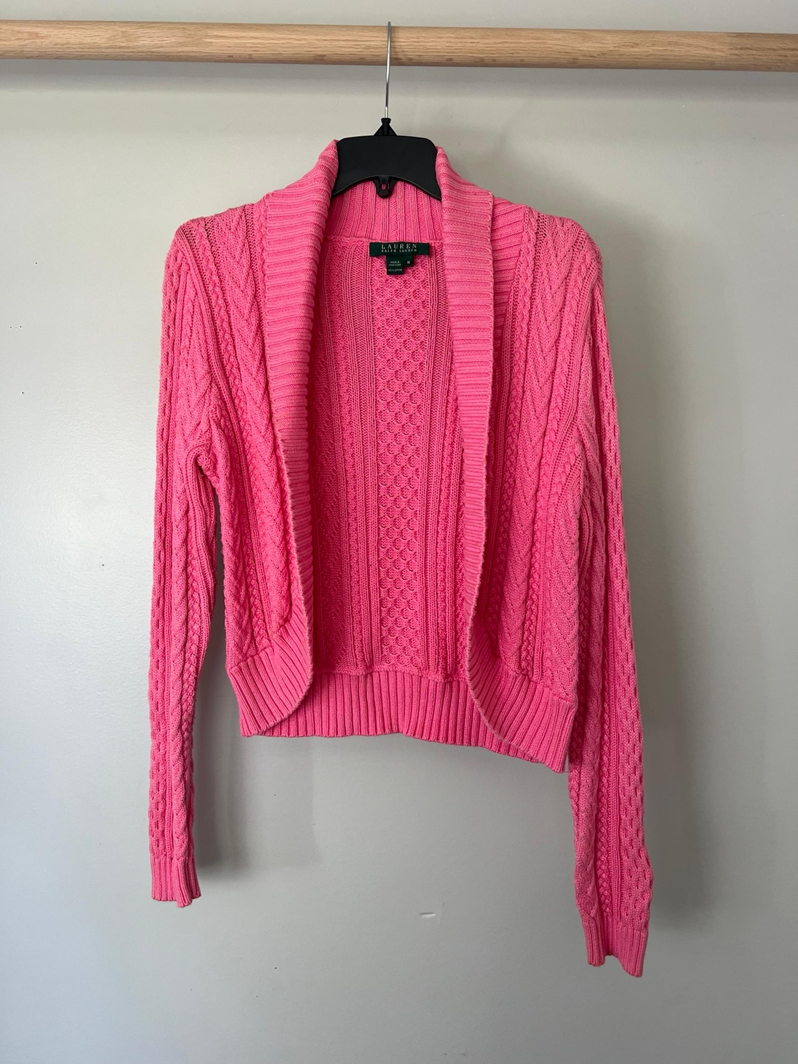 Ralph Lauren pink cable sweater