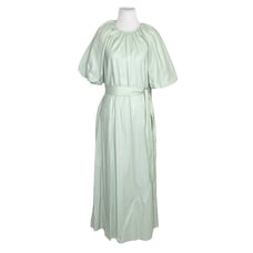 NWT Reformation Lloyd Puff Sleeve Belted Midi Dress in Pistachio Green Size XS