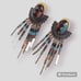 Native American Navajo Earrings, signed Q.T. Quoc Turquoise