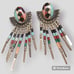 Native American Navajo Earrings, signed Q.T. Quoc Turquoise