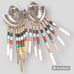 Native American Navajo Earrings, signed Q.T. Quoc Turquoise