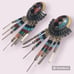 Native American Navajo Earrings, signed Q.T. Quoc Turquoise