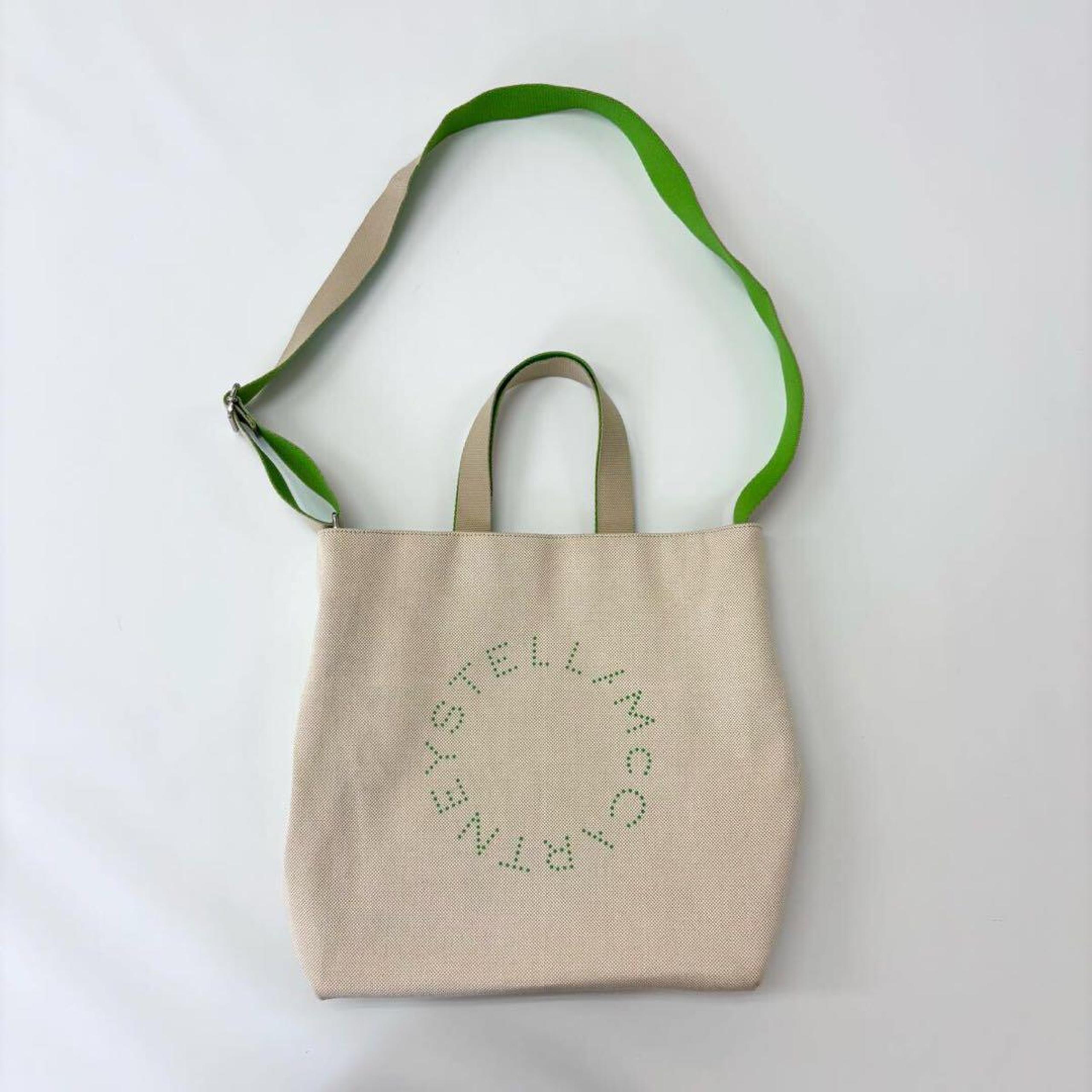 Stella McCartney Tote Bag Logo Shoulder Eco Salt Pepper