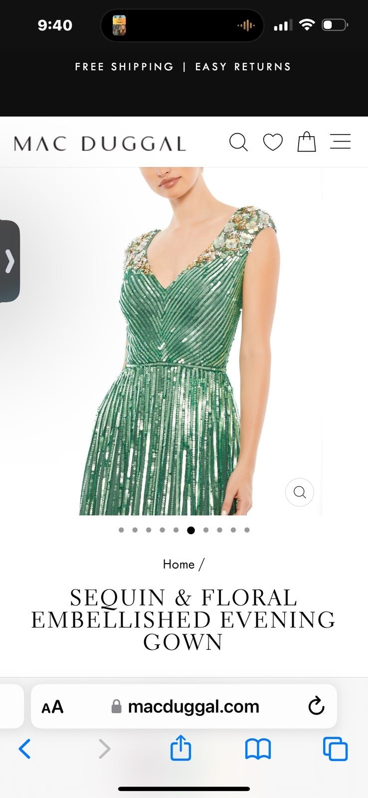 Mac Duggal gown msrp 850