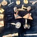 Vintage Cufflinks Lot Paired Tie Bars Pins Tuxedo Buttons Nice Black Coral
