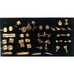 Vintage Cufflinks Lot Paired Tie Bars Pins Tuxedo Buttons Nice Black Coral