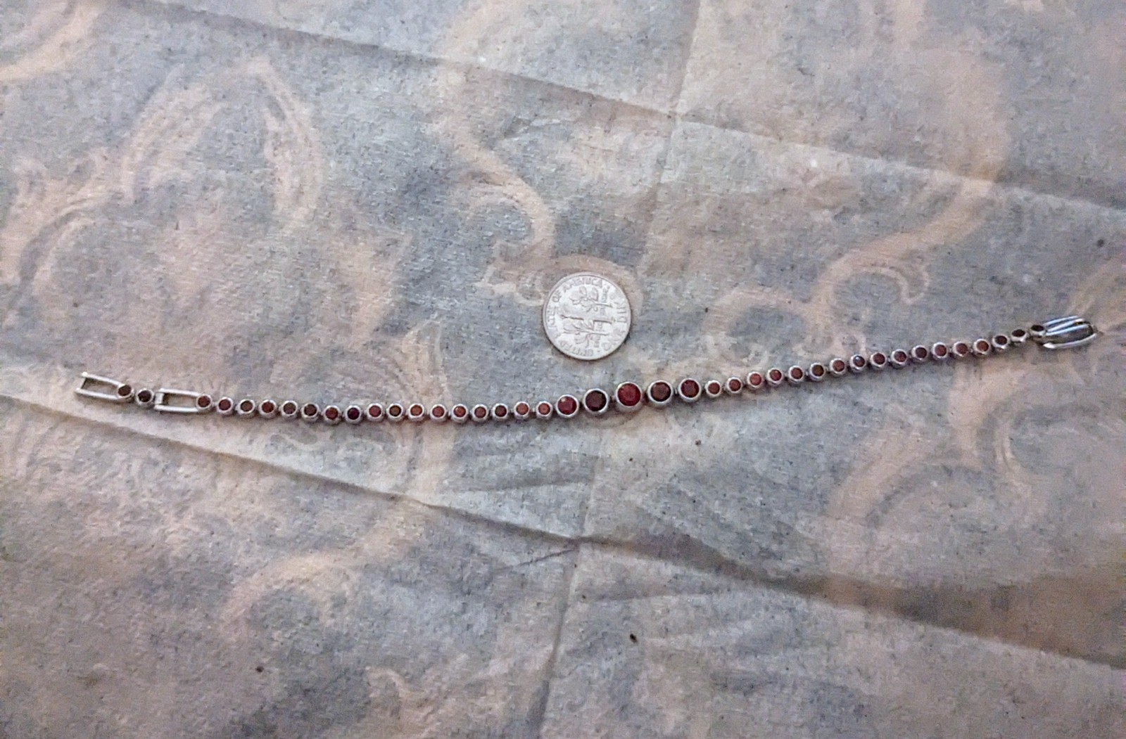 Garnet tennis bracelet