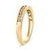14K Yellow Gold Plated .925 Sterling Silver Champagne Diamond Ring