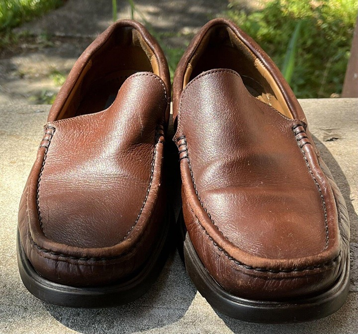 FLORSHEIM Comfortech Men's Slip On Loafers Brown Color Leather Shoes Size 9 D