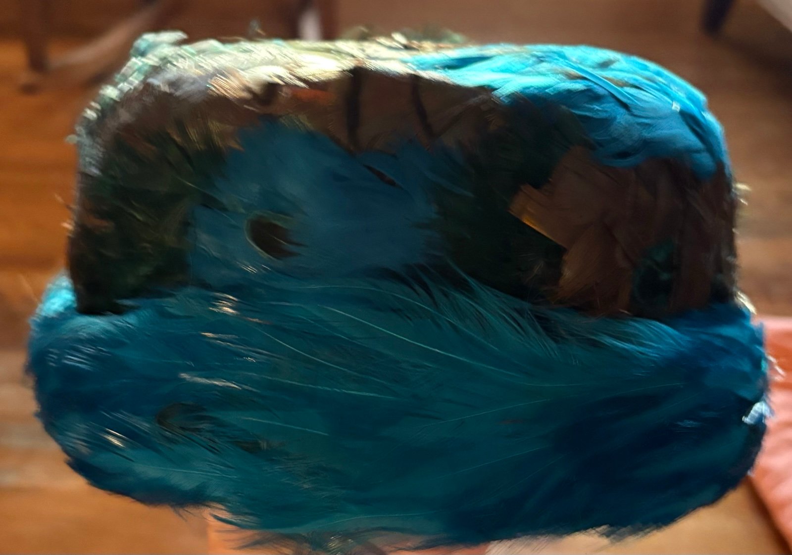 Juan Ell Peacock Feather Women’s Hat, EUC