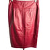 Newport News women’s size 4 leather red skirt knee length zipper slit