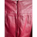 Newport News women’s size 4 leather red skirt knee length zipper slit