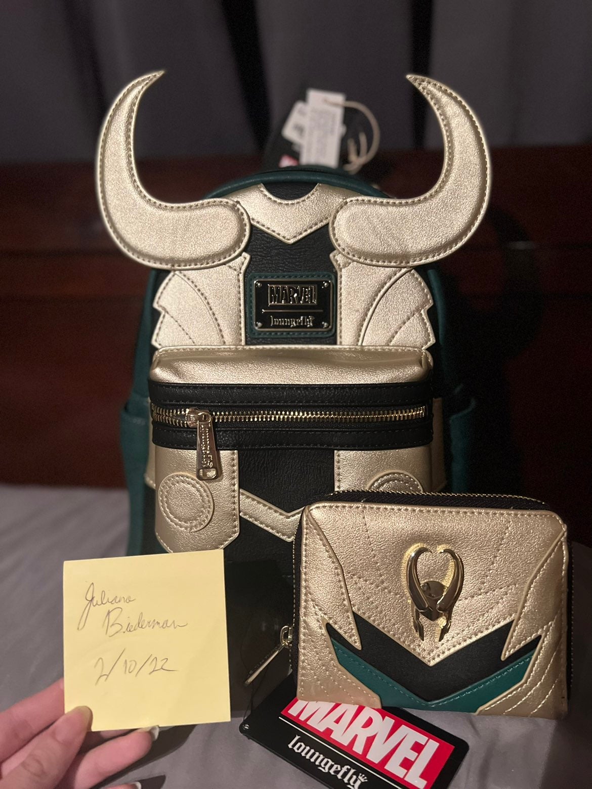Loki cosplay BNWT Loungefly bag & wallet