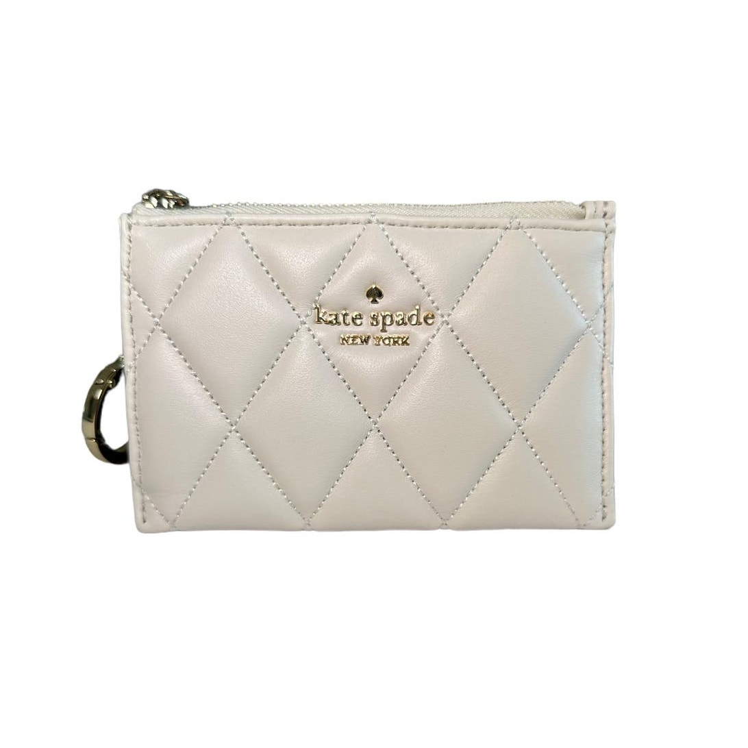Kate spade Carey Small Card Holder with Keyring Parchment